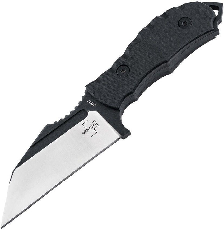 Boker Plus Andhrimnir Mini Fixed Blade Black G10 Two Tone Wharncliffe D2 - Knives.mx