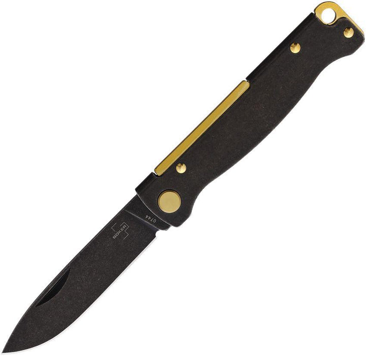 Boker Plus Atlas Slip Joint Black Stonewash 12C27 Sandvik - Knives.mx