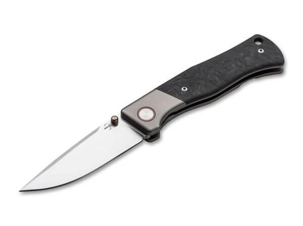 Boker Plus Collection 2021 Limited Edition Framelock Carbon fiber w Stainless Satin Back Bohler M390 - Knives.mx