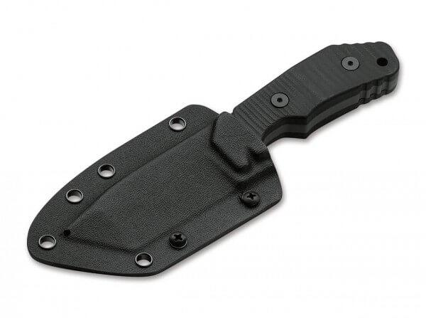 Boker Plus Little Dvalin Fixed Blade Black G10 Gray Titanium Coated Tanto D2 - Knives.mx