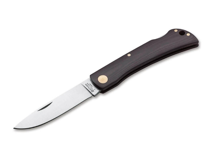 Boker Rangebuster Lockback Maroon Micarta Satin Bohler N690 - Knives.mx