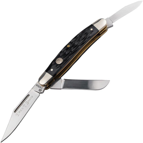 Boker Trad Series Stockman Black Jigged Bone Mirror D2 - Knives.mx