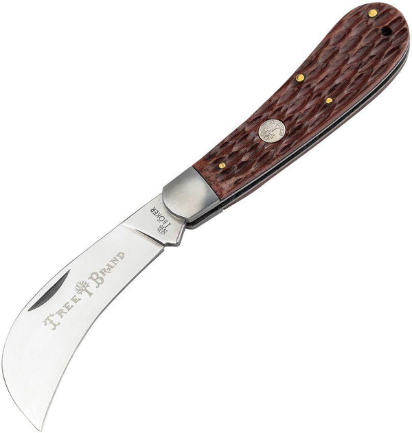 Boker Traditional Series Brown Jigged Bone Satin Hawkbill D2 - Knives.mx