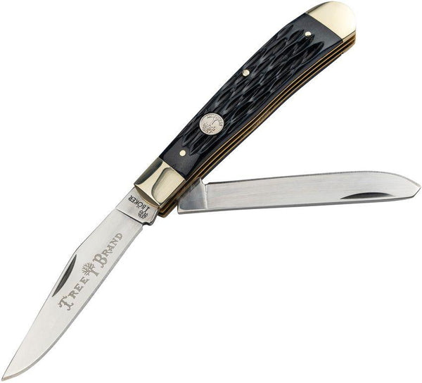 Boker Trapper Black Jigged Bone Satin D2 - Knives.mx