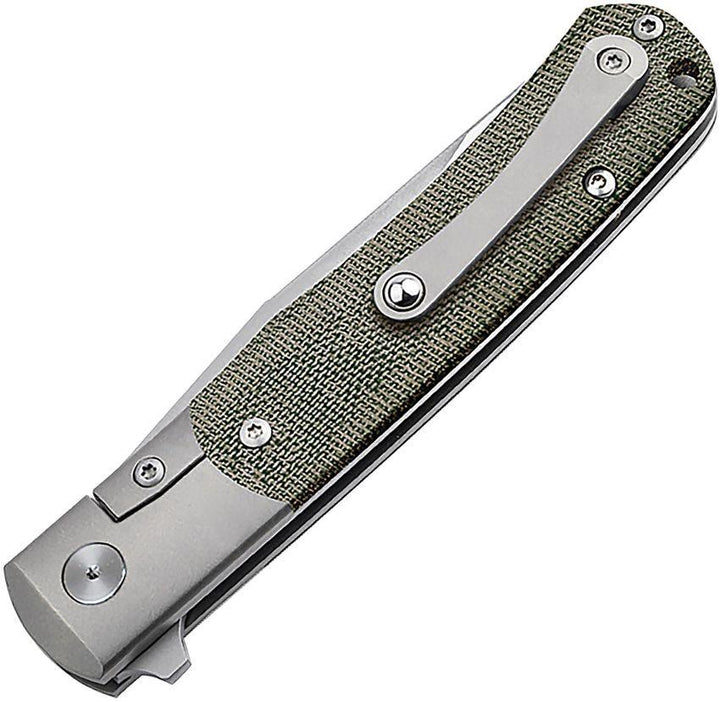 Boker TRPPR Framelock Green Canvas Micarta Satin MagnaCut - Knives.mx