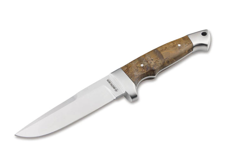 Boker Vollintegral 2.0 Fixed Blade Curly Birch Wood Satin 440C - Knives.mx