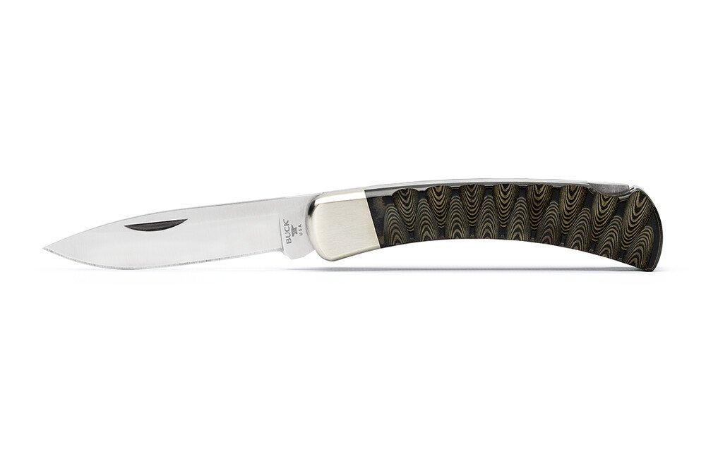 Buck 110 Folding Hunter Lockback Black & Brown Sculpted Richlite Limited Edition Satin S45VN - Knives.mx