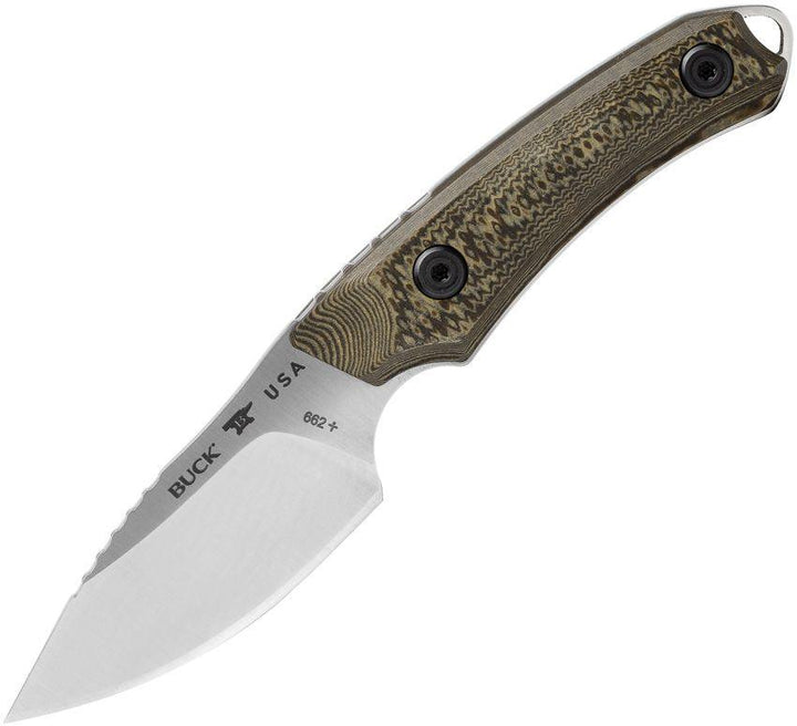 Buck Alpha Scout Fixed Blade Richlite Drop Point Satin S35VN - Knives.mx