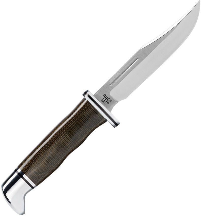Buck Brahma Pro OD Green Micarta Satin Clip Point S35VN - Knives.mx