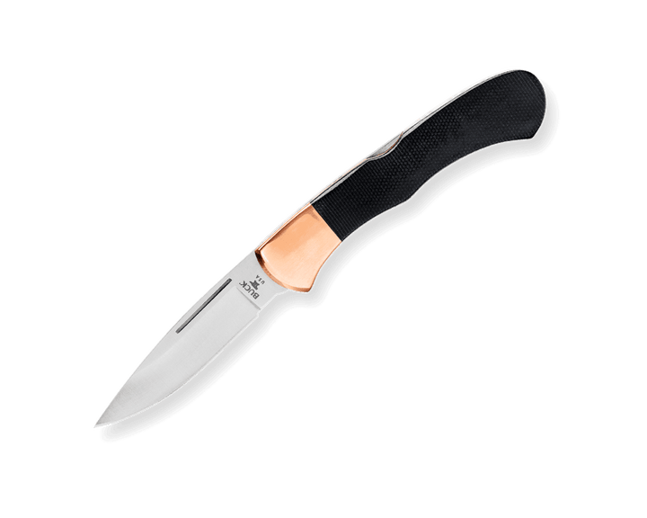 Buck Bucklock Limited Edition 2023 Copper w Black Micarta Onlays Satin 154CM - Knives.mx