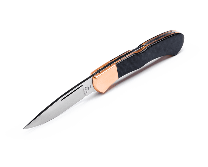 Buck Bucklock Limited Edition 2023 Copper w Black Micarta Onlays Satin 154CM - Knives.mx