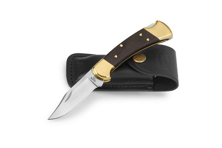 Buck Ranger 112 Lockback Crelicam Ebony Wood Satin Clip Point 420HC - Knives.mx