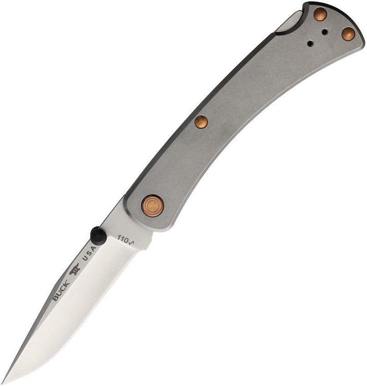 Buck Slim Pro TRX Lockback Limited Edition 2023 Bead Blast Titanium Satin S45VN - Knives.mx