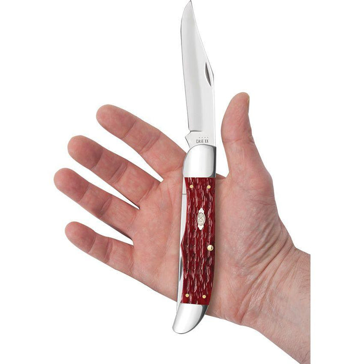 Case Cutlery Dark Red Bone Cs Peach Seed - Knives.mx