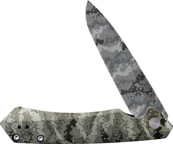 Case Cutlery Kinzua Framelock OD Green Anodized Aluminum Digital Camo S35VN - Knives.mx