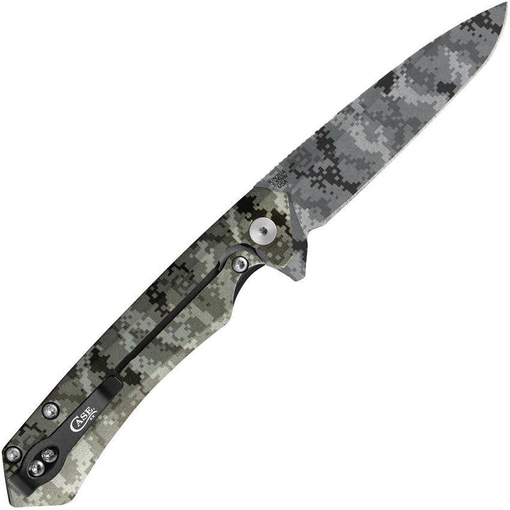 Case Cutlery Kinzua Framelock OD Green Anodized Aluminum Digital Camo S35VN - Knives.mx