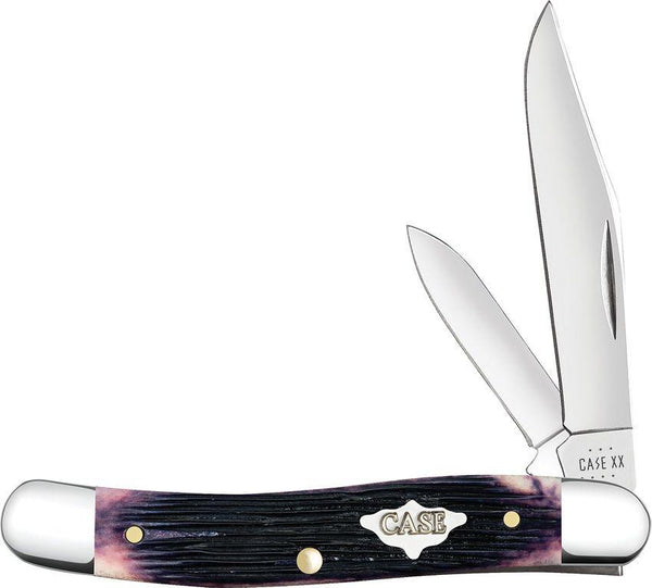 Case Cutlery Medium Pen Purple Barnboard Jigged Bone Mirror 62087 SS - Knives.mx