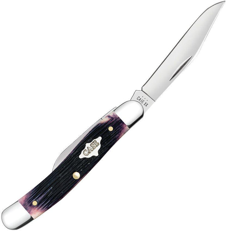 Case Cutlery Medium Pen Purple Barnboard Jigged Bone Mirror 62087 SS - Knives.mx