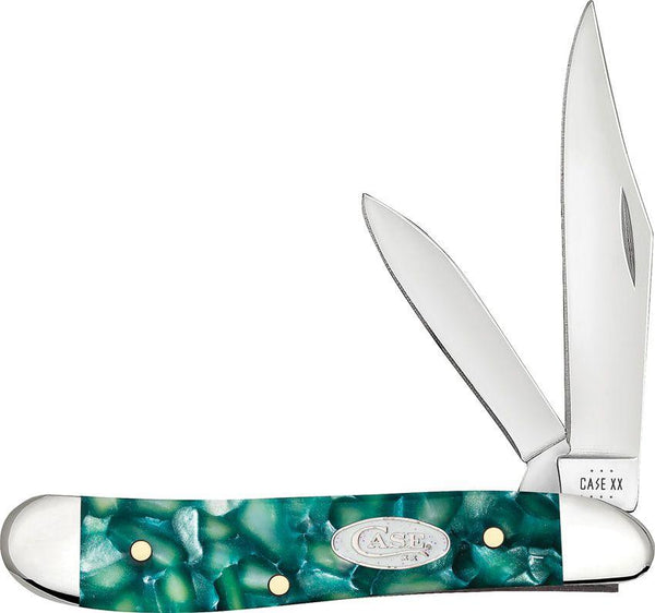 Case Cutlery Peanut Sparxx Green Kirinite Mirror 10220 SS - Knives.mx