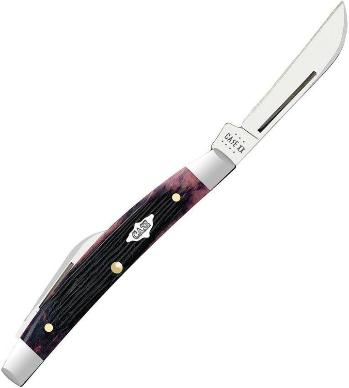 Case Cutlery Small Congress Purple Barnboard Jigged Bone Mirror 6268 SS - Knives.mx