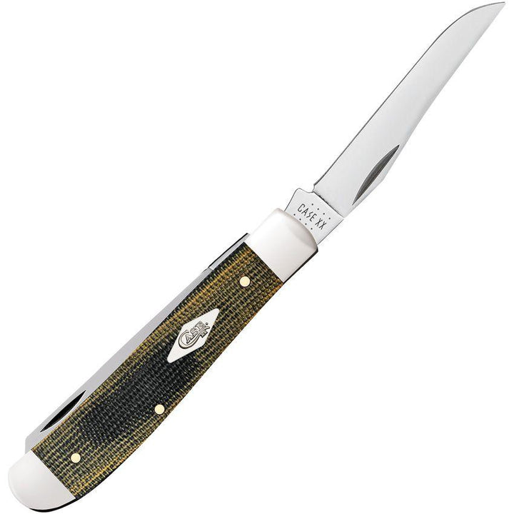 Case Cutlery Smooth Black/Green/Natural Canvas Micarta Mirror 10207 SS - Knives.mx