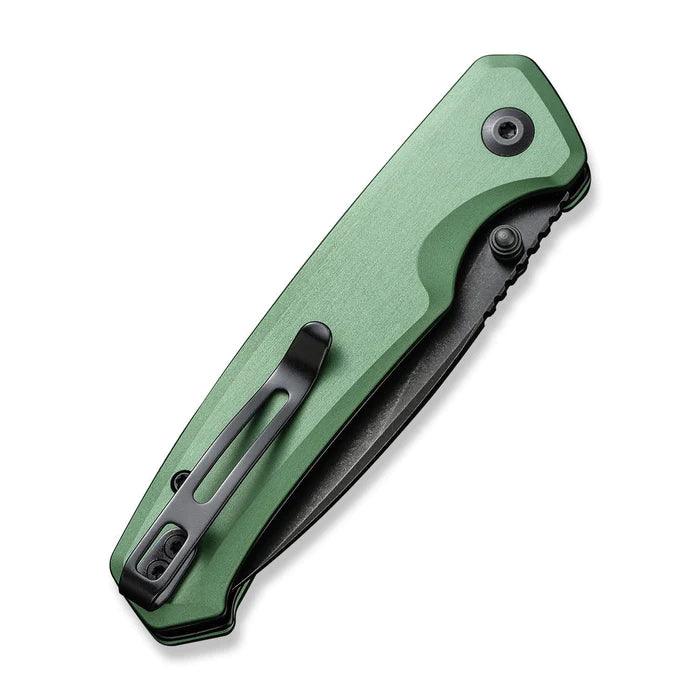 Civivi Altus Button Lock Green Aluminum Black Stonewashed Drop Point Nitro-V - Knives.mx