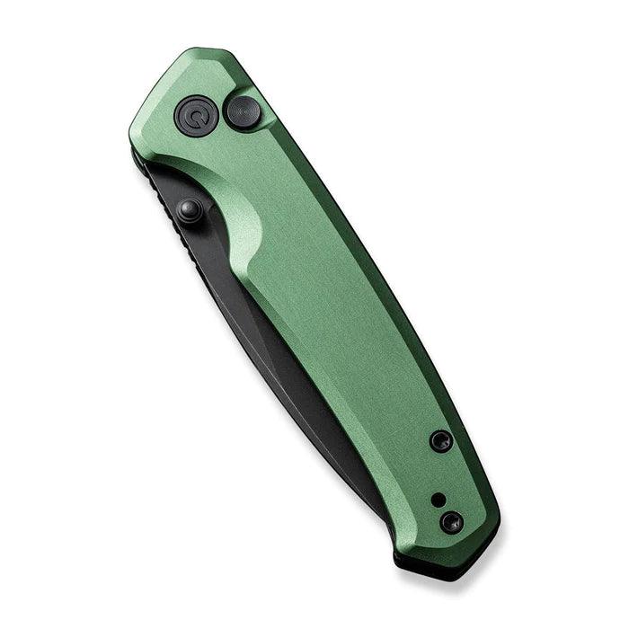 Civivi Altus Button Lock Green Aluminum Black Stonewashed Drop Point Nitro-V - Knives.mx