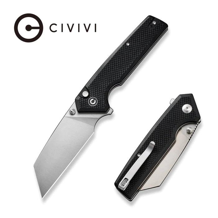 Civivi Amirite Button Lock Black Coarse G10 Satin Reverse Tanto Nitro-V - Knives.mx