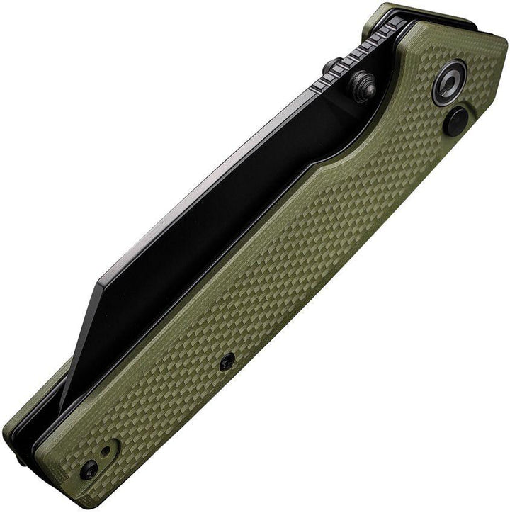 Civivi Amirite Button Lock Od Green Coarse G10 Black Reverse Tanto Nitro-V - Knives.mx