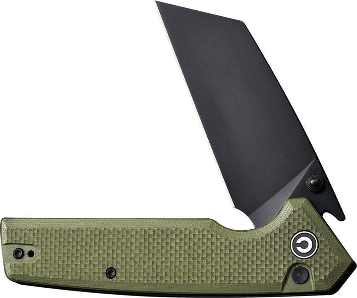 Civivi Amirite Button Lock Od Green Coarse G10 Black Reverse Tanto Nitro-V - Knives.mx