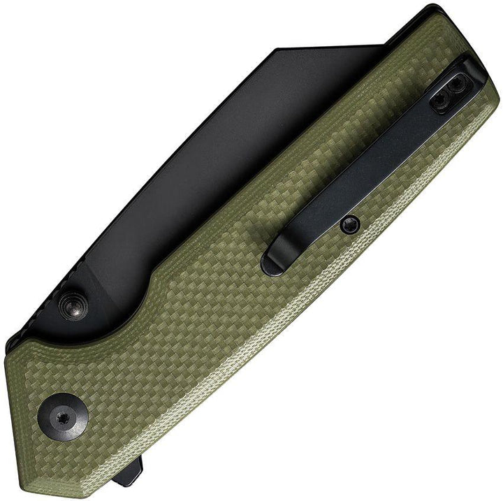 Civivi Amirite Button Lock Od Green Coarse G10 Black Reverse Tanto Nitro-V - Knives.mx