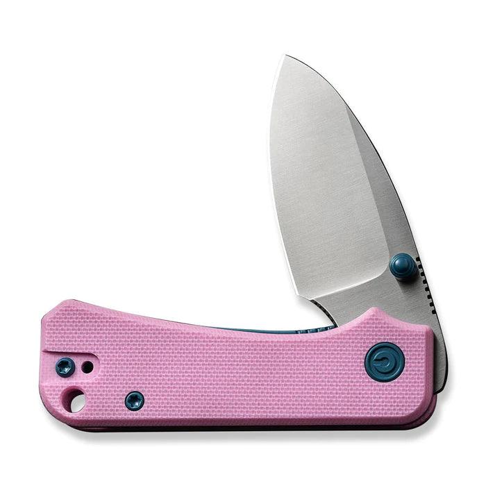 Civivi Baby Banter Liner Lock Powder Pink G10 Satin Drop Point Nitro-V - Knives.mx