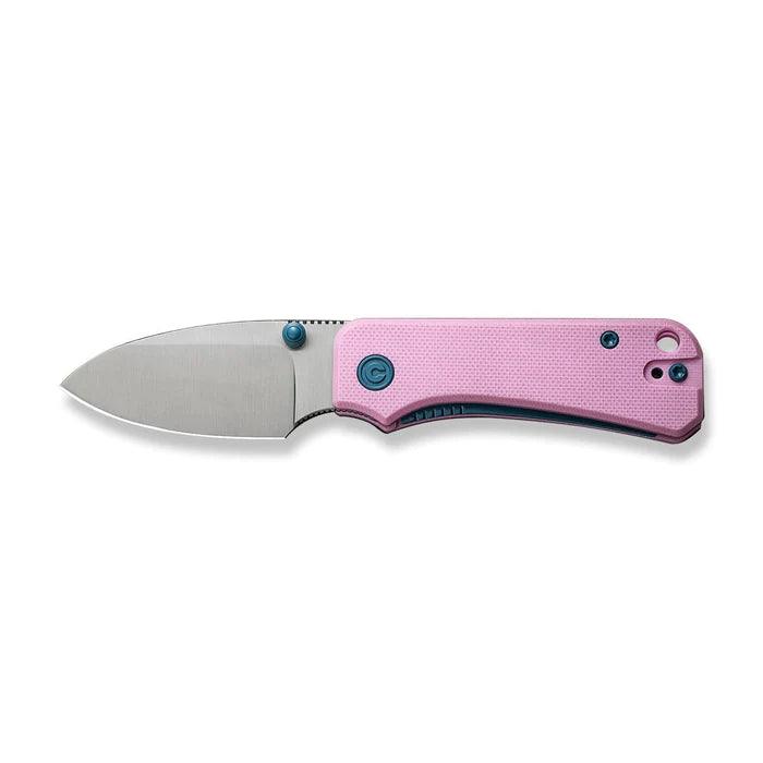 Civivi Baby Banter Liner Lock Powder Pink G10 Satin Drop Point Nitro-V - Knives.mx