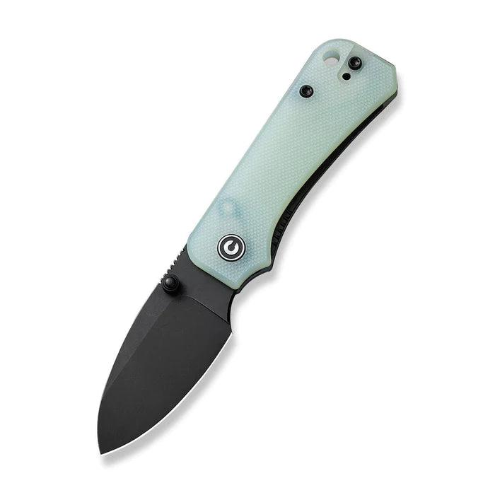 Civivi Baby Banter Linerlock Jade G10 Black Stonewashed Drop Point Nitro-V - Knives.mx