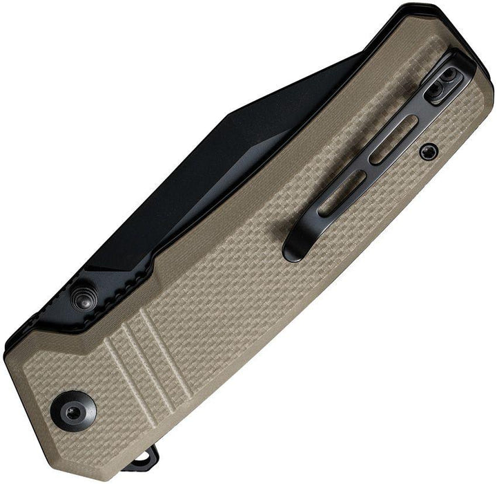 Civivi Bhaltair Liner Lock Tan Coarse G10 Black Tanto 14C28N - Knives.mx