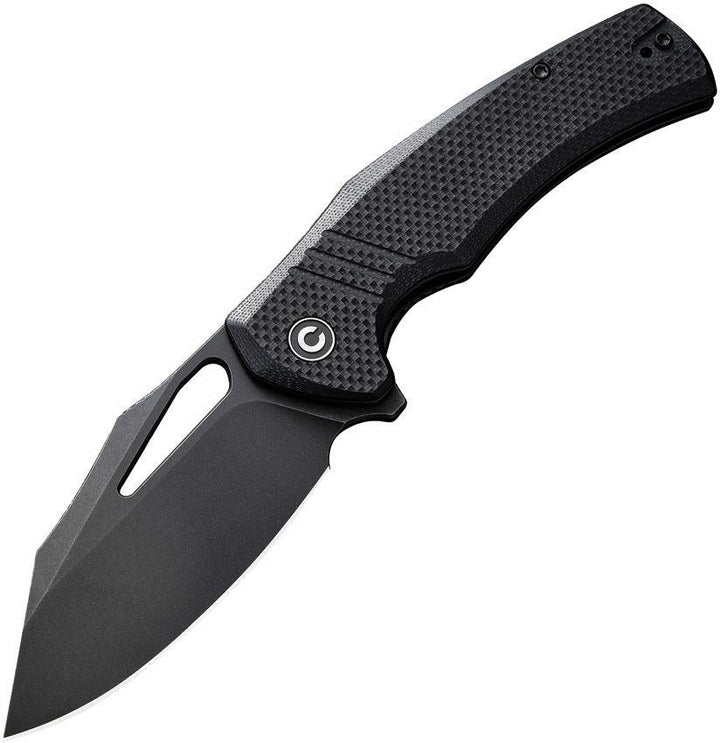 Civivi BullTusk Liner Lock Blackout Coarse G10 Stonewashed Clip Point 14C28N - Knives.mx