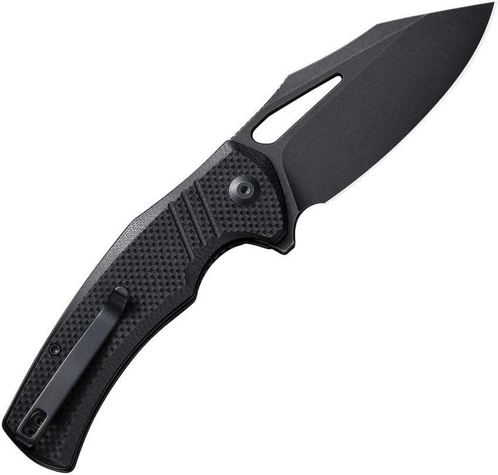 Civivi BullTusk Liner Lock Blackout Coarse G10 Stonewashed Clip Point 14C28N - Knives.mx