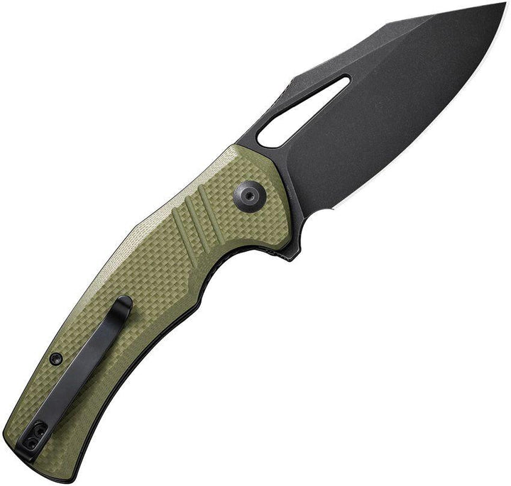 Civivi BullTusk Liner Lock OD Green Coarse G10 Satin Clip Point 14C28N - Knives.mx