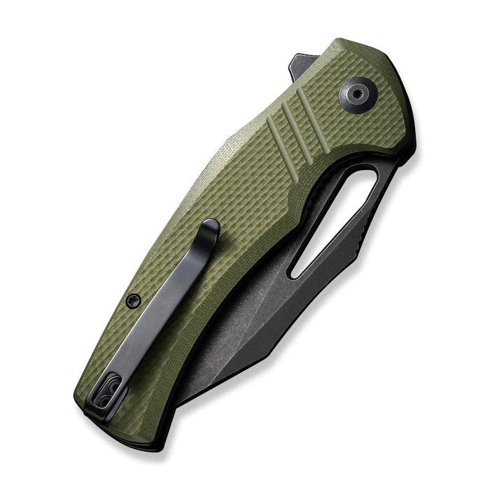 Civivi BullTusk Liner Lock OD Green Coarse G10 Satin Clip Point 14C28N - Knives.mx