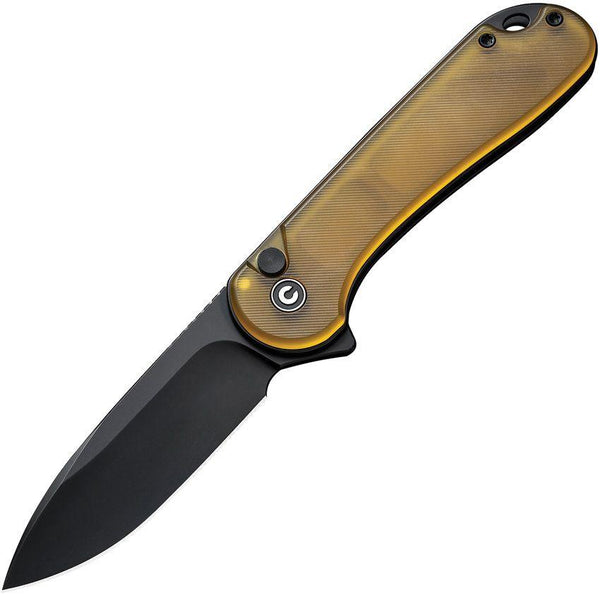 Civivi Button Lock Elementum II Ultem Polished Black Drop Point Nitro-V - Knives.mx