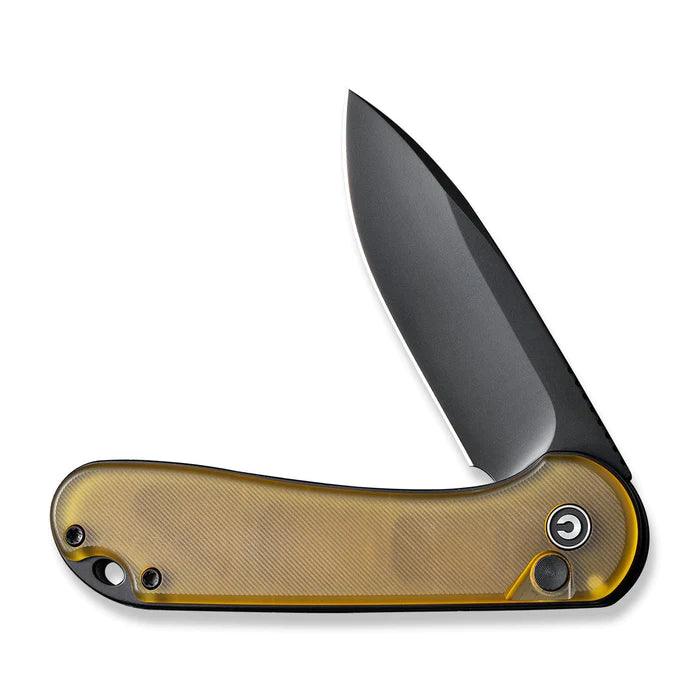 Civivi Button Lock Elementum II Ultem Polished Black Drop Point Nitro-V - Knives.mx