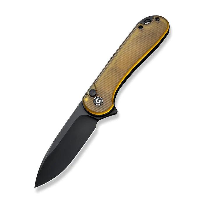 Civivi Button Lock Elementum II Ultem Polished Black Drop Point Nitro-V - Knives.mx