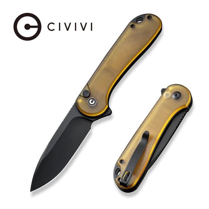 Civivi Button Lock Elementum II Ultem Polished Black Drop Point Nitro-V - Knives.mx