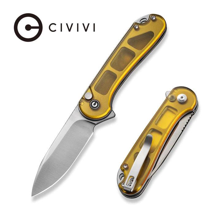 Civivi Button Lock Elementum II Ultem Polished Satin Drop Point Nitro-V - Knives.mx