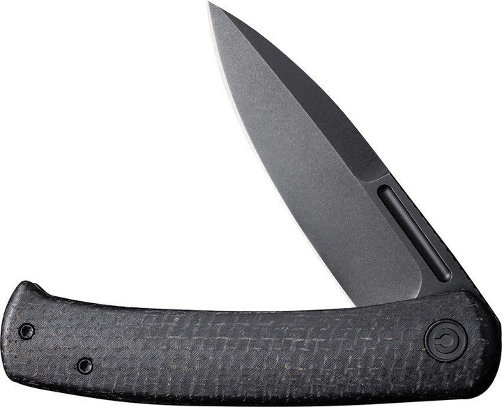 Civivi Caetus Blackout Burlap Micarta Stonewashed Spear Point 14C28N - Knives.mx