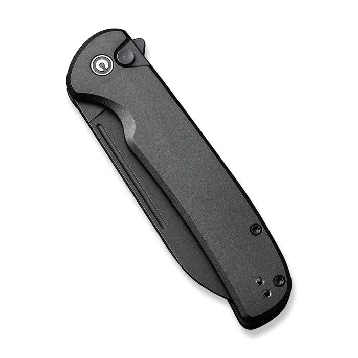 Civivi Chevalier Button Lock Blackout Aluminum Stonewashed Sheepsfoot 14C28N - Knives.mx