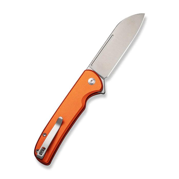 Civivi Chevalier Button Lock Orange Aluminum Satin Sheepsfoot 14C28N - Knives.mx