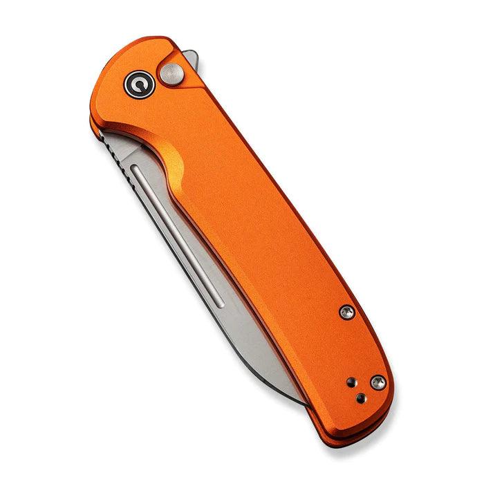 Civivi Chevalier Button Lock Orange Aluminum Satin Sheepsfoot 14C28N - Knives.mx