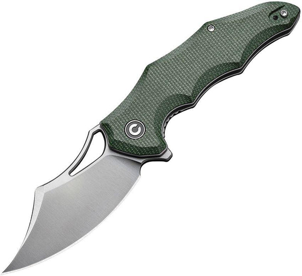 Civivi Chiro Liner Lock Green Canvas Micarta Satin Clip Point 14C28N - Knives.mx