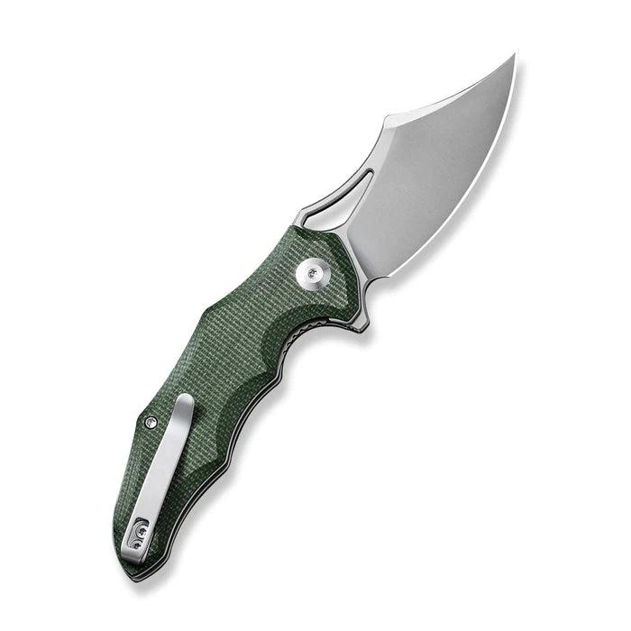 Civivi Chiro Liner Lock Green Canvas Micarta Satin Clip Point 14C28N - Knives.mx